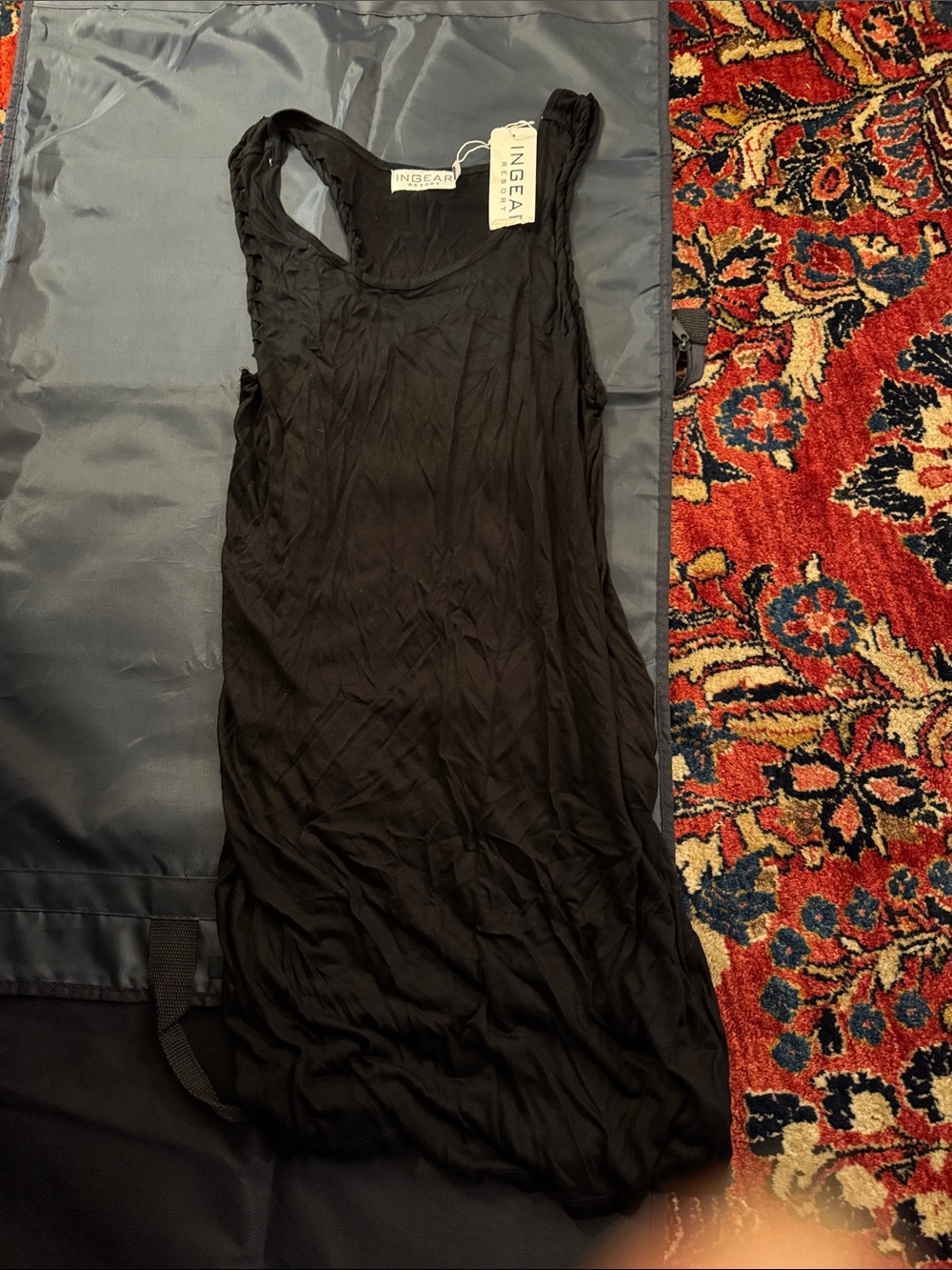 Ingear Black Maxi Tank Dress/swim cover-up